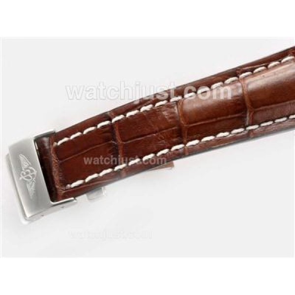 UK Swiss Movement Replica Breitling Bentley Flying B Chronograph Swiss Valjoux 7750 Movement with Brown Dial-Deployment Buckle