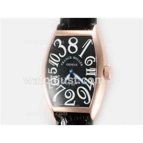 Franck Muller Crazy Hours Automatic Rose Gold Case with Black Dial