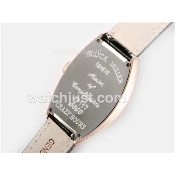 Franck Muller Crazy Hours Automatic Rose Gold Case with Black Dial