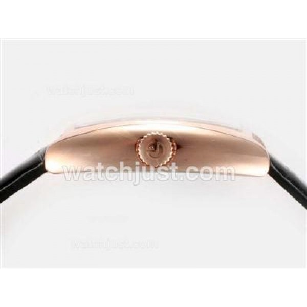 Franck Muller Crazy Hours Automatic Rose Gold Case with Black Dial