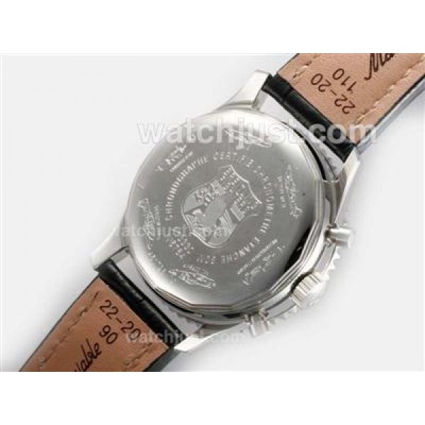 Breitling Navitimer Chronograph Swiss Valjoux 7750 Movement with Blue Dial-Deployment Buckle