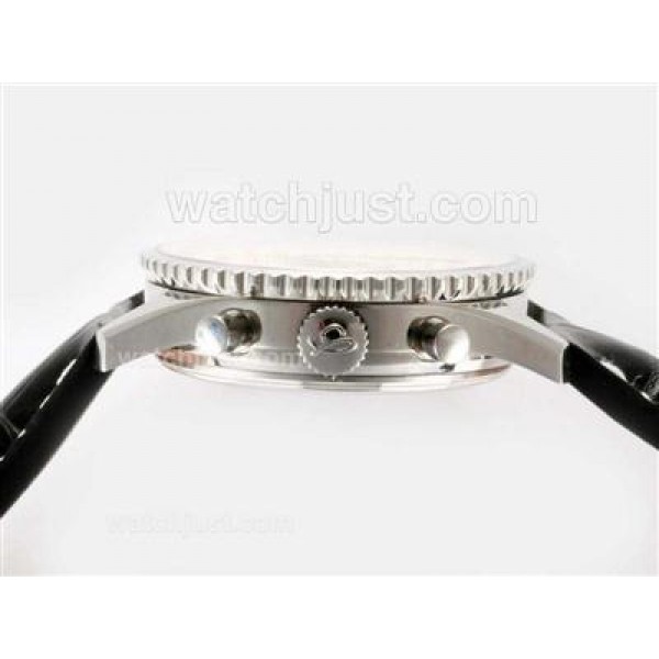 Breitling Navitimer Chronograph Swiss Valjoux 7750 Movement with Blue Dial-Deployment Buckle