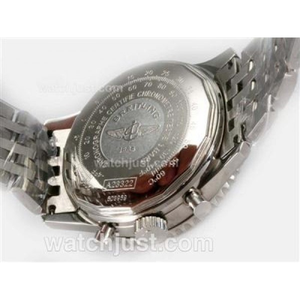 Breitling Navitimer Chronograph Swiss Valjoux 7750 Movement White Dial With Number Marking
