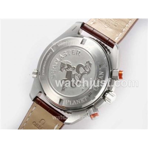 UK Best Quality Omega Seamaster Planet Ocean Fake Watches With Black Dials For Men