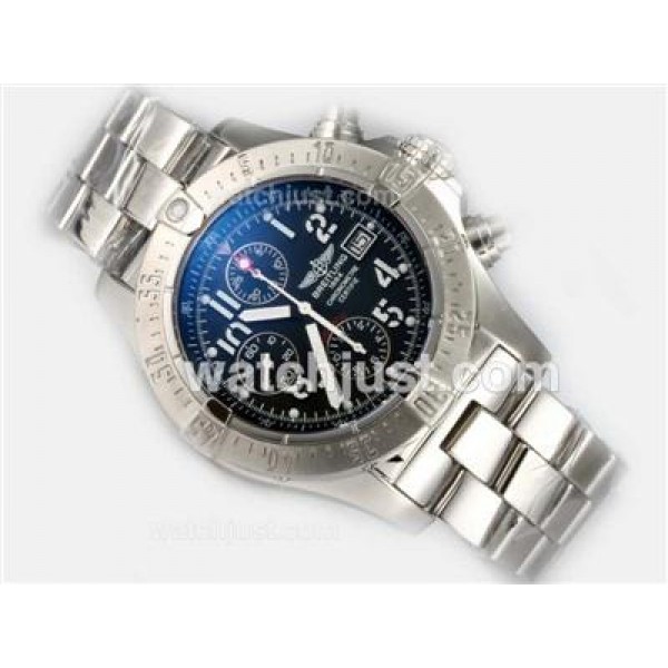 Breitling Skyland Avenger Chronograph Swiss Valjoux 7750 Movement with Black Dial-New Version