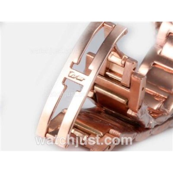 Cartier Ballon Bleu de Cartier Tourbillon Manual Winding Full Rose Gold with White Dial
