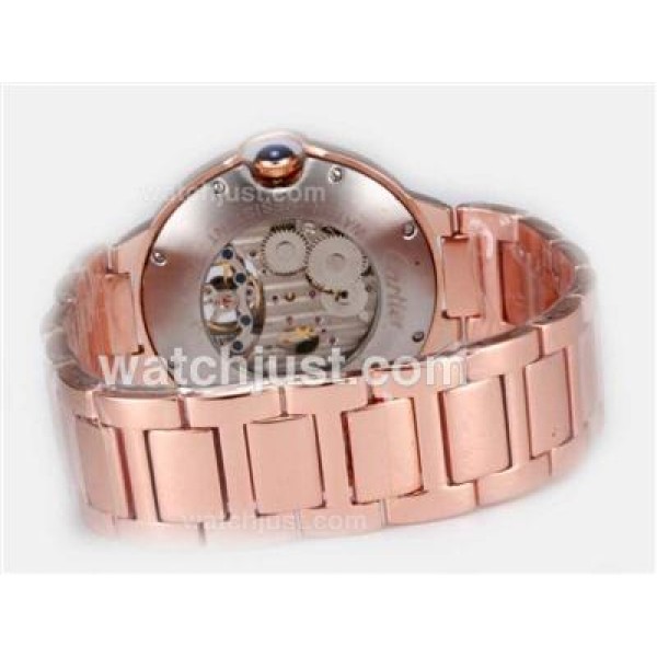 Cartier Ballon Bleu de Cartier Tourbillon Manual Winding Full Rose Gold with White Dial