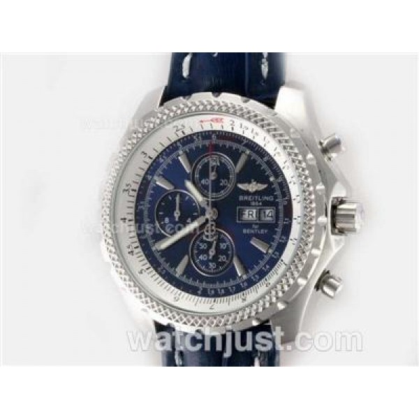 Breitling for Bentley GT Working Chronograph with Blue Dial and Strap-Deployment Buckle