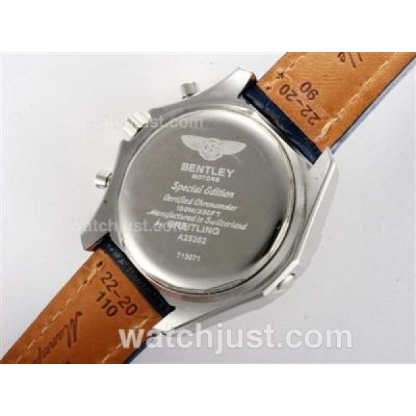 Breitling for Bentley GT Working Chronograph with Blue Dial and Strap-Deployment Buckle