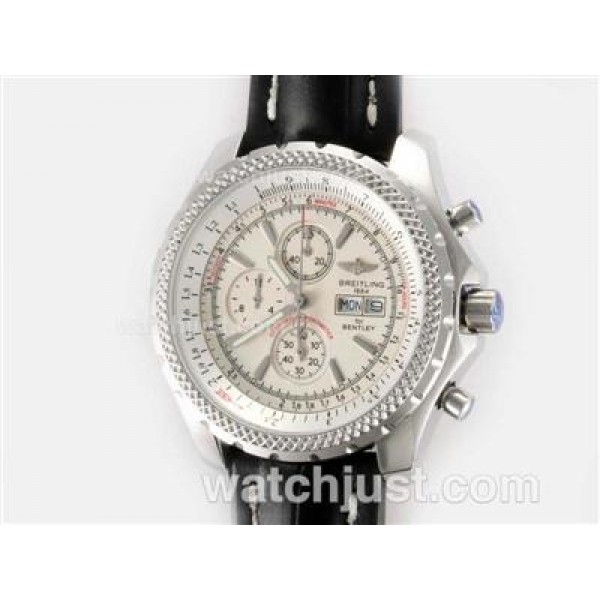Breitling for Bentley GT Working Chronograph with White Dial-Deployment Buckle