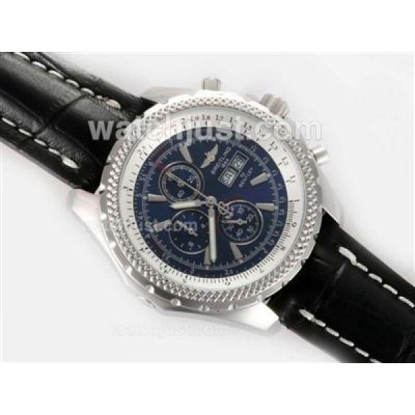 Breitling for Bentley Working Chronograph with Blue Dial-Deployment Buckle