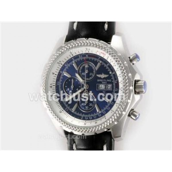 Breitling for Bentley Working Chronograph with Blue Dial-Deployment Buckle