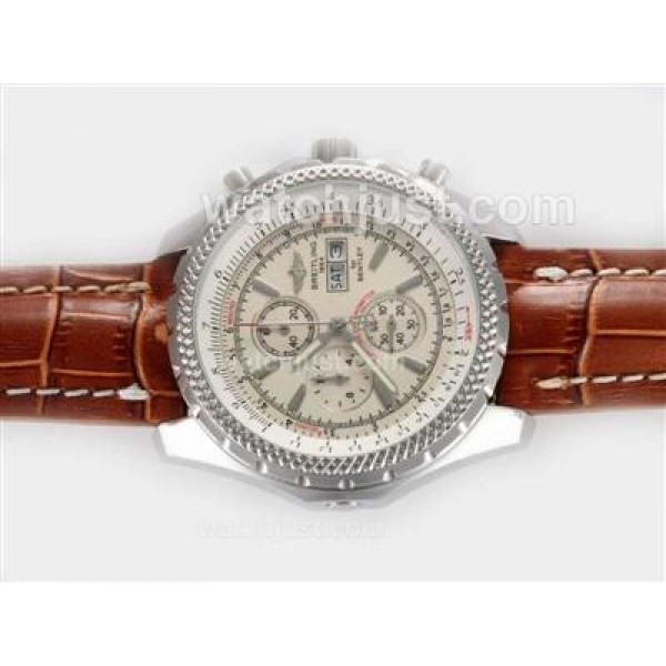 Breitling for Bentley GT Working Chronograph with White Dial-Deployment Buckle
