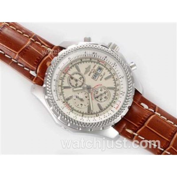 Breitling for Bentley GT Working Chronograph with White Dial-Deployment Buckle