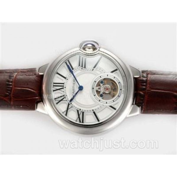 Cartier Ballon Bleu de Cartier Tourbillon Manual Winding with White Dial