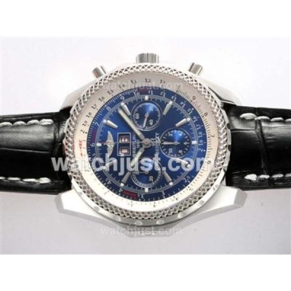 Breitling for Bentley 6.75 Big Date Chronograph Swiss Valjoux 7750 Movement with Blue Dial