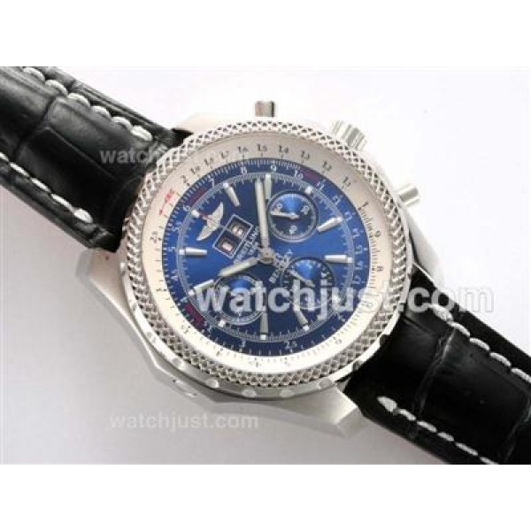 Breitling for Bentley 6.75 Big Date Chronograph Swiss Valjoux 7750 Movement with Blue Dial