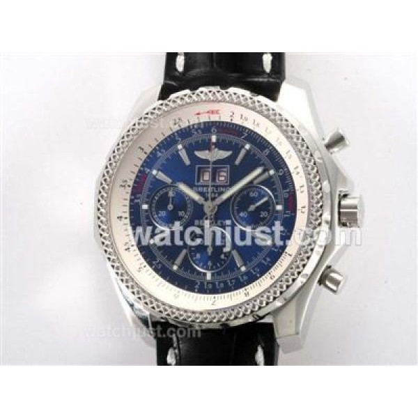 Breitling for Bentley 6.75 Big Date Chronograph Swiss Valjoux 7750 Movement with Blue Dial