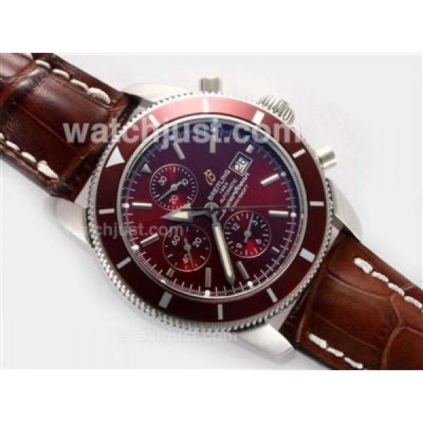 Breitling Superocean Heritage Chrono Swiss Valjoux 7750 Movement with Brown Dial-28800bph