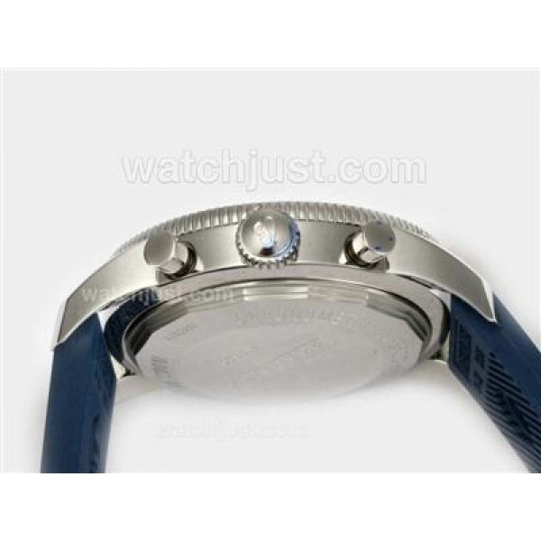 Breitling SuperOcean Heritage Chrono Swiss Valjoux 7750 Movement with Blue Dial-Rubber Strap