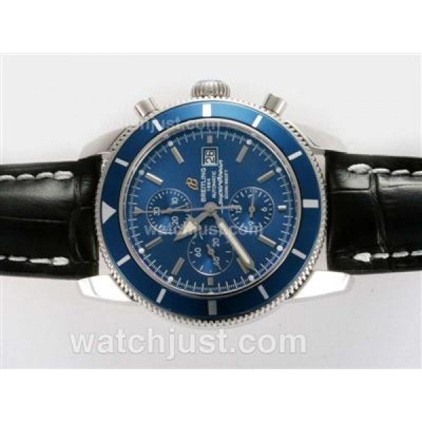 Breitling Superocean Heritage Chrono Swiss Valjoux 7750 Movement with Blue Dial-28,800bph