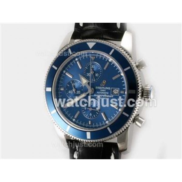 Breitling Superocean Heritage Chrono Swiss Valjoux 7750 Movement with Blue Dial-28,800bph