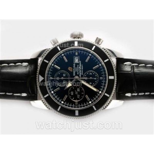 Breitling Superocean Heritage Chrono Swiss Valjoux 7750 Movement with Black Dial-28800bph