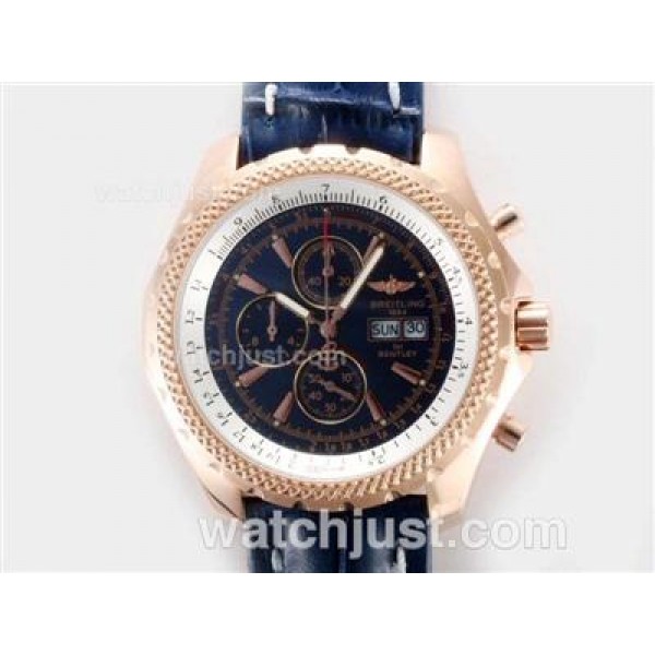Breitling for Bentley GT Working Chronograph Rose Gold Case with Blue Dial