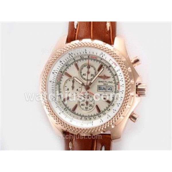 Breitling for Bentley GT Working Chronograph Rose Gold Case with White Dial
