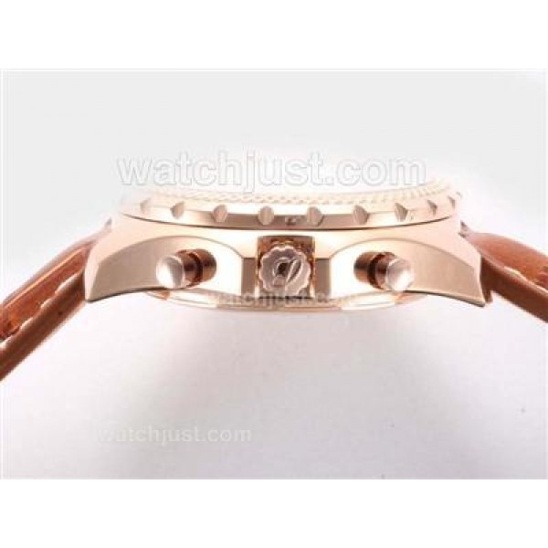 Breitling for Bentley GT Working Chronograph Rose Gold Case with White Dial