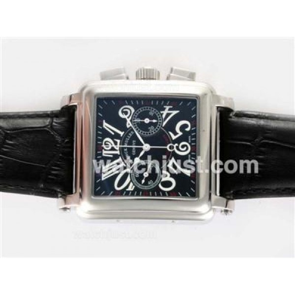 Franck Muller Conquistador Chronograph Lemania Movement with Black Dial-White Marking