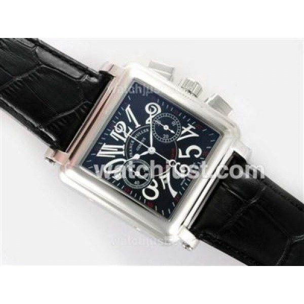 Franck Muller Conquistador Chronograph Lemania Movement with Black Dial-White Marking