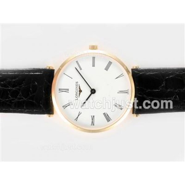 Longines La Grande Classique Swiss ETA Movement Gold Case with White Dial