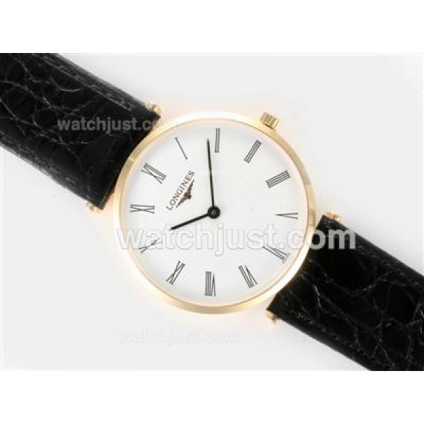 Longines La Grande Classique Swiss ETA Movement Gold Case with White Dial