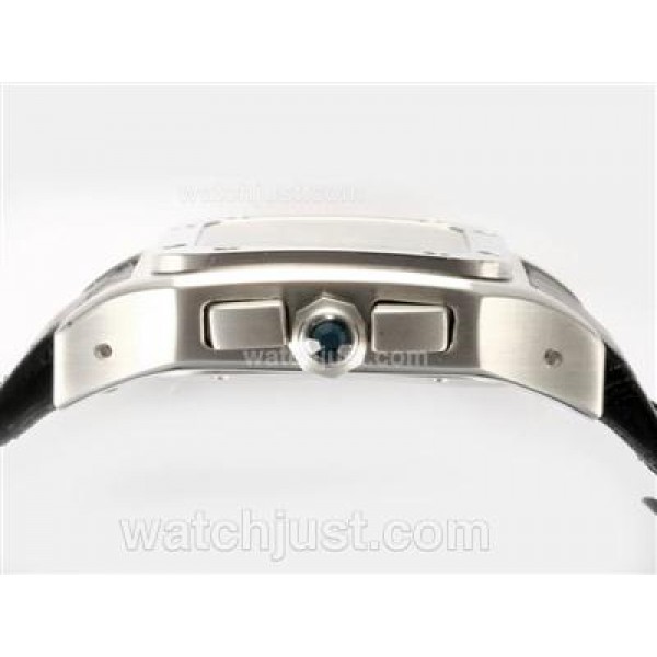 Cartier Santos 100 Automatic with White Dial
