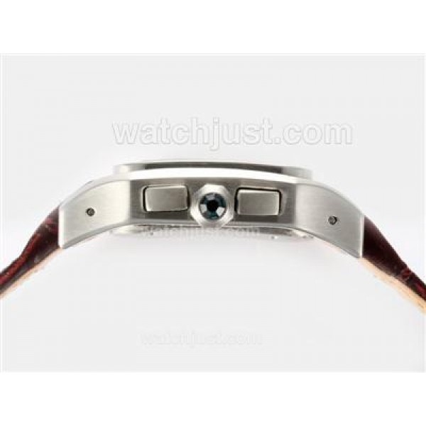 Cartier Santos 100 Automatic with White Dial