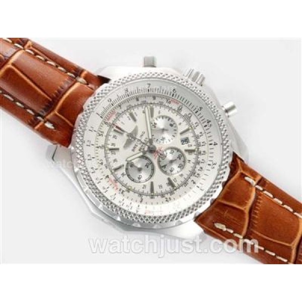Breitling for Bentley Motors Working Chronograph with White Dial