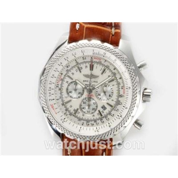 Breitling for Bentley Motors Working Chronograph with White Dial