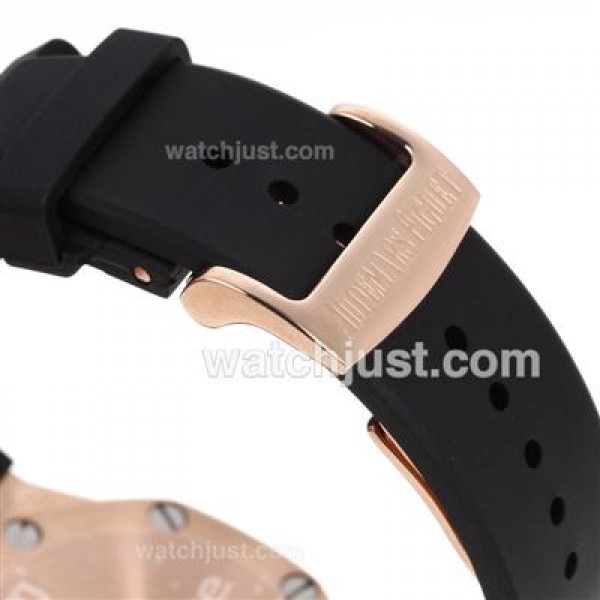 Audemars Piguet Royal Oak Chronograph Swiss Valjoux 7750 Movement Rose Gold Case with Black Dial