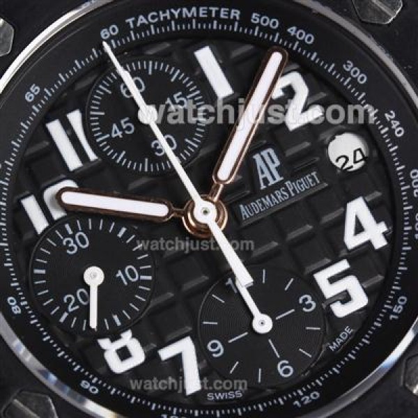 Audemars Piguet Royal Oak Chronograph Swiss Valjoux 7750 Movement Rose Gold Case with Black Dial