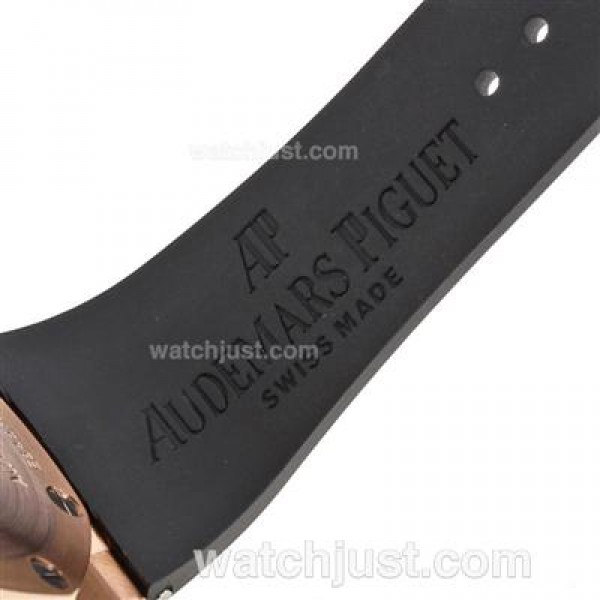 Audemars Piguet Royal Oak Chronograph Swiss Valjoux 7750 Movement Rose Gold Case with Black Dial