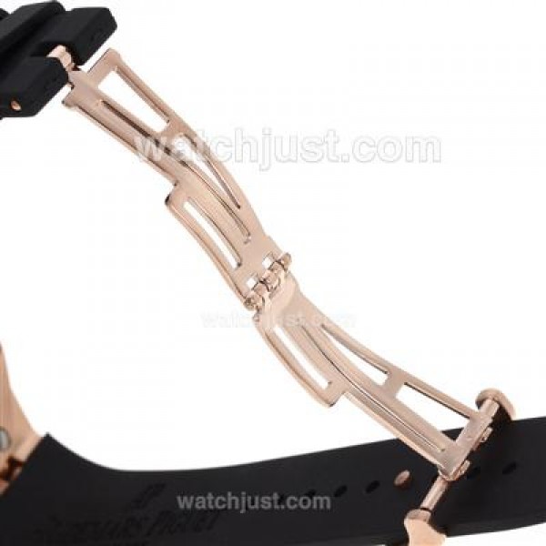 Audemars Piguet Royal Oak Chronograph Swiss Valjoux 7750 Movement Rose Gold Case with Black Dial