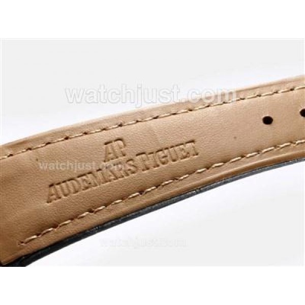 Audemars Piguet Royal Oak Swiss ETA 2836 Movement Rose Gold Case with Black Checkered Dial