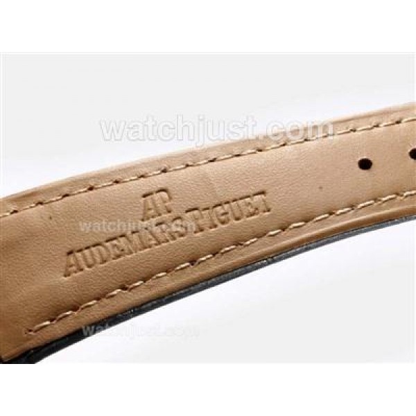 Audemars Piguet Royal Oak Swiss ETA 2836 Movement Rose Gold Case with Black Checkered Dial