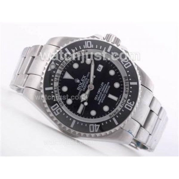 Best 1:1 Rolex Sea-Dweller Deepsea Fake Watches With Black Dials For Men