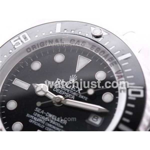 Best 1:1 Rolex Sea-Dweller Deepsea Fake Watches With Black Dials For Men