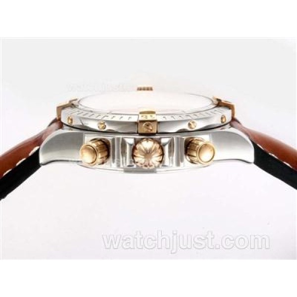 Breitling Chronomat Evolution Chronograph Swiss Valjoux 7750 Movement-Two Tone Case