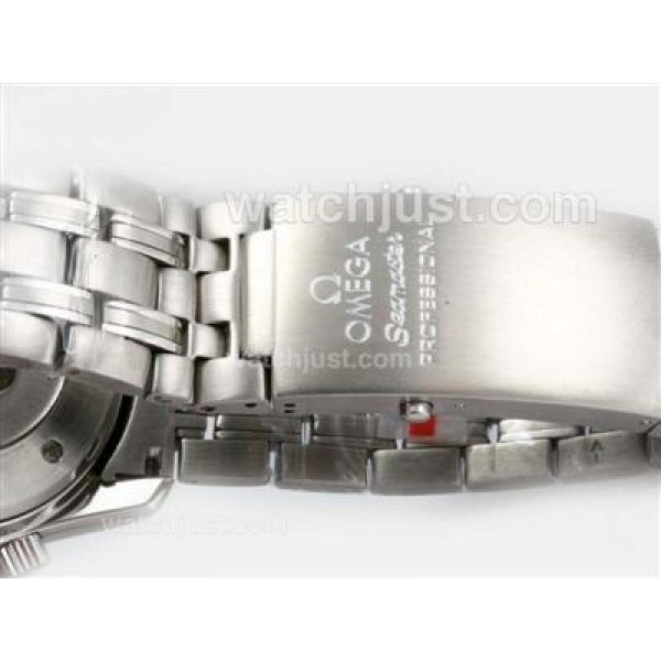 Omega Seamaster Chronograph Swiss Valjoux 7750 Movement with Black Dial-Red Marking