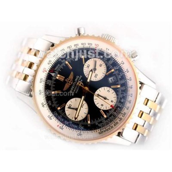 Breitling Navitimer Chronograph Swiss Valjoux 7750 Movement-Two Tone
