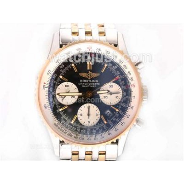 Breitling Navitimer Chronograph Swiss Valjoux 7750 Movement-Two Tone